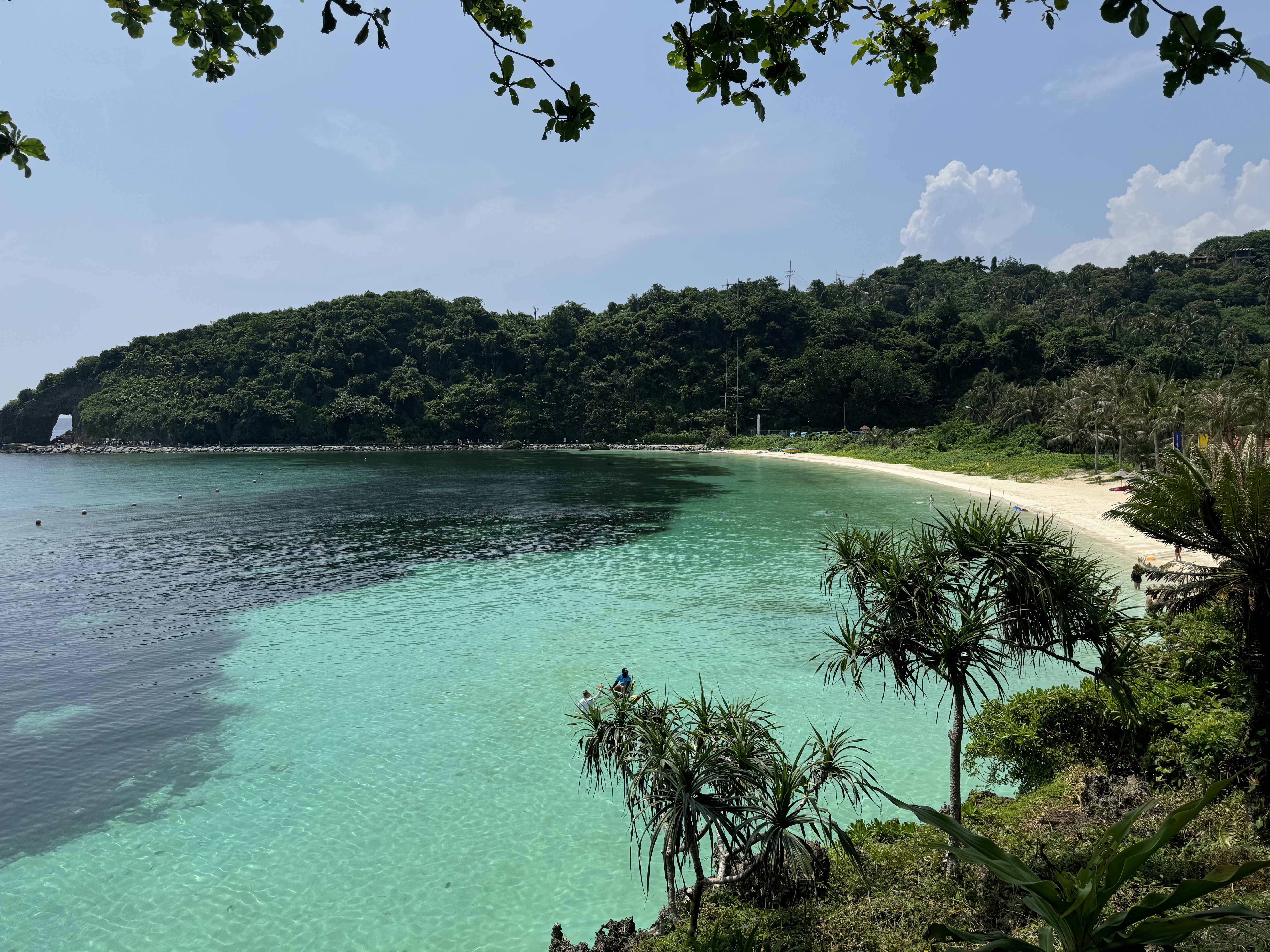 Elevated view across Boracay coastline