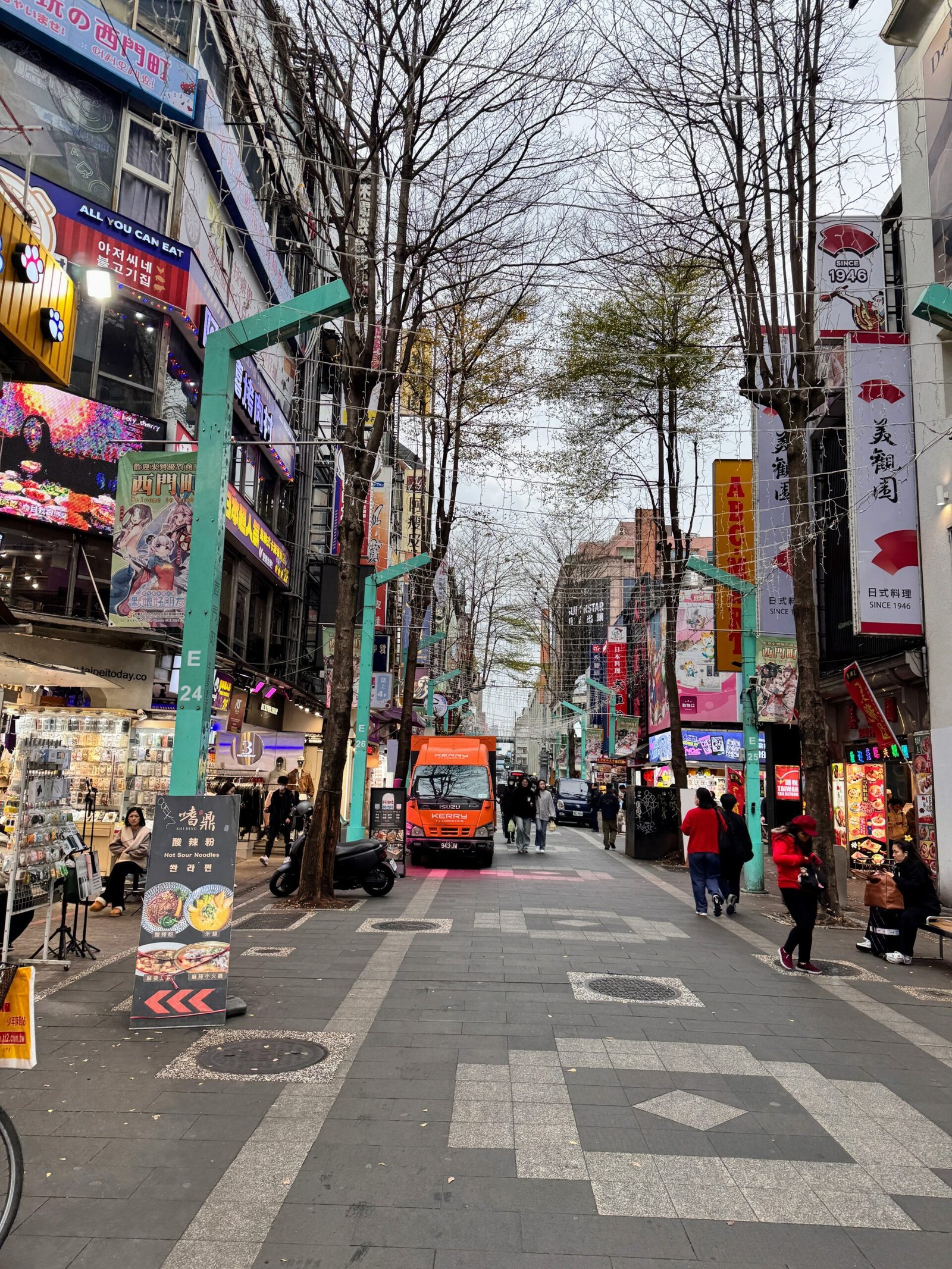 Ximending shopping area in Taipei Taiwan
