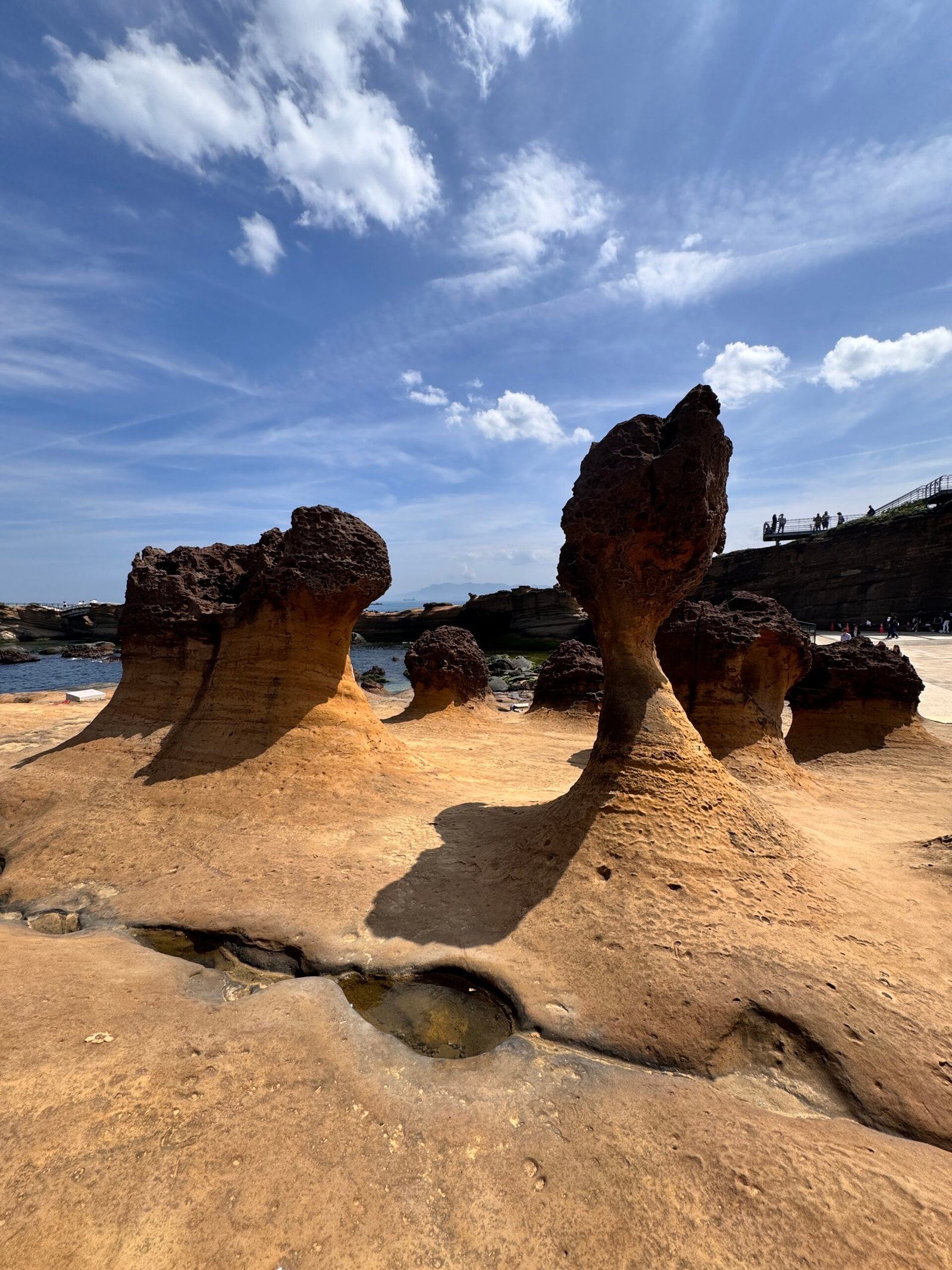 Yehliu Geopark coastal rock formations in Taiwan
