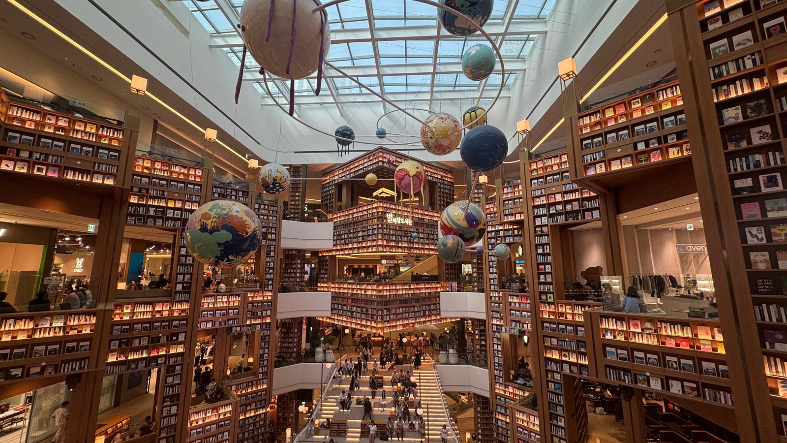 Starfield Library interior in Seoul South Korea