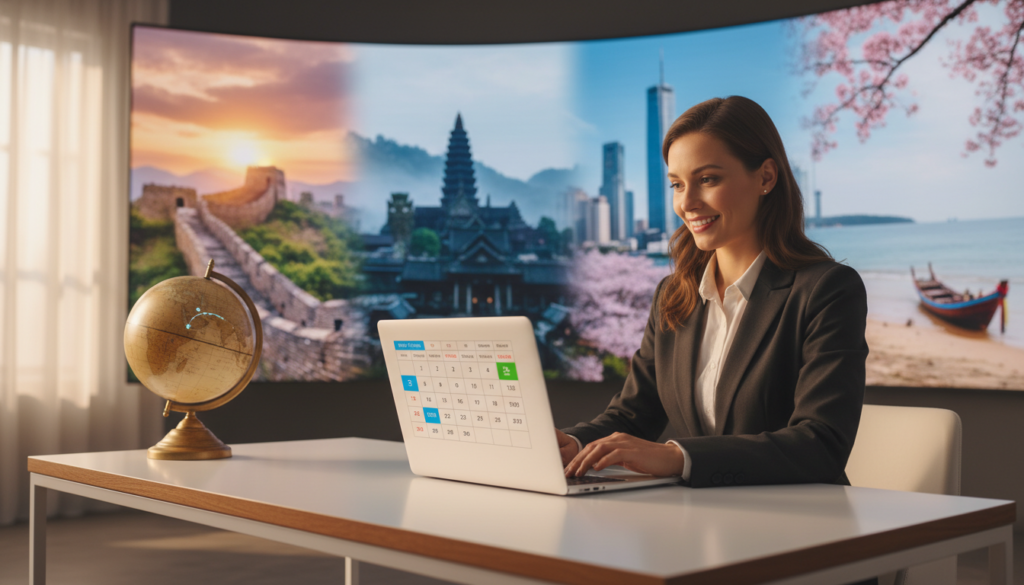 asia flight booking timing