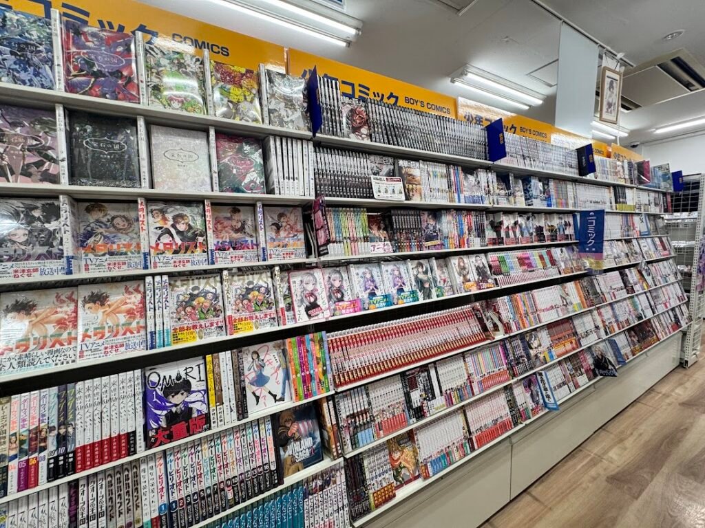 Akihabara manga shop in Tokyo Manga shelves inside a shop in Akihabara Tokyo