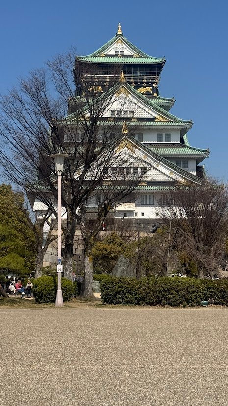 Osaka Castle view during a Kansai Japan trip