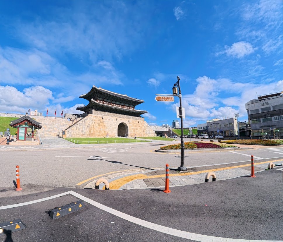 Hwaseong Fortress walls in Suwon South Korea