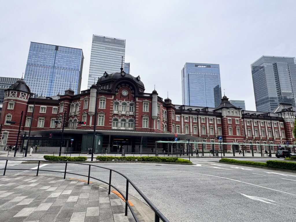 Tokyo Station red brick building in Tokyo Japan