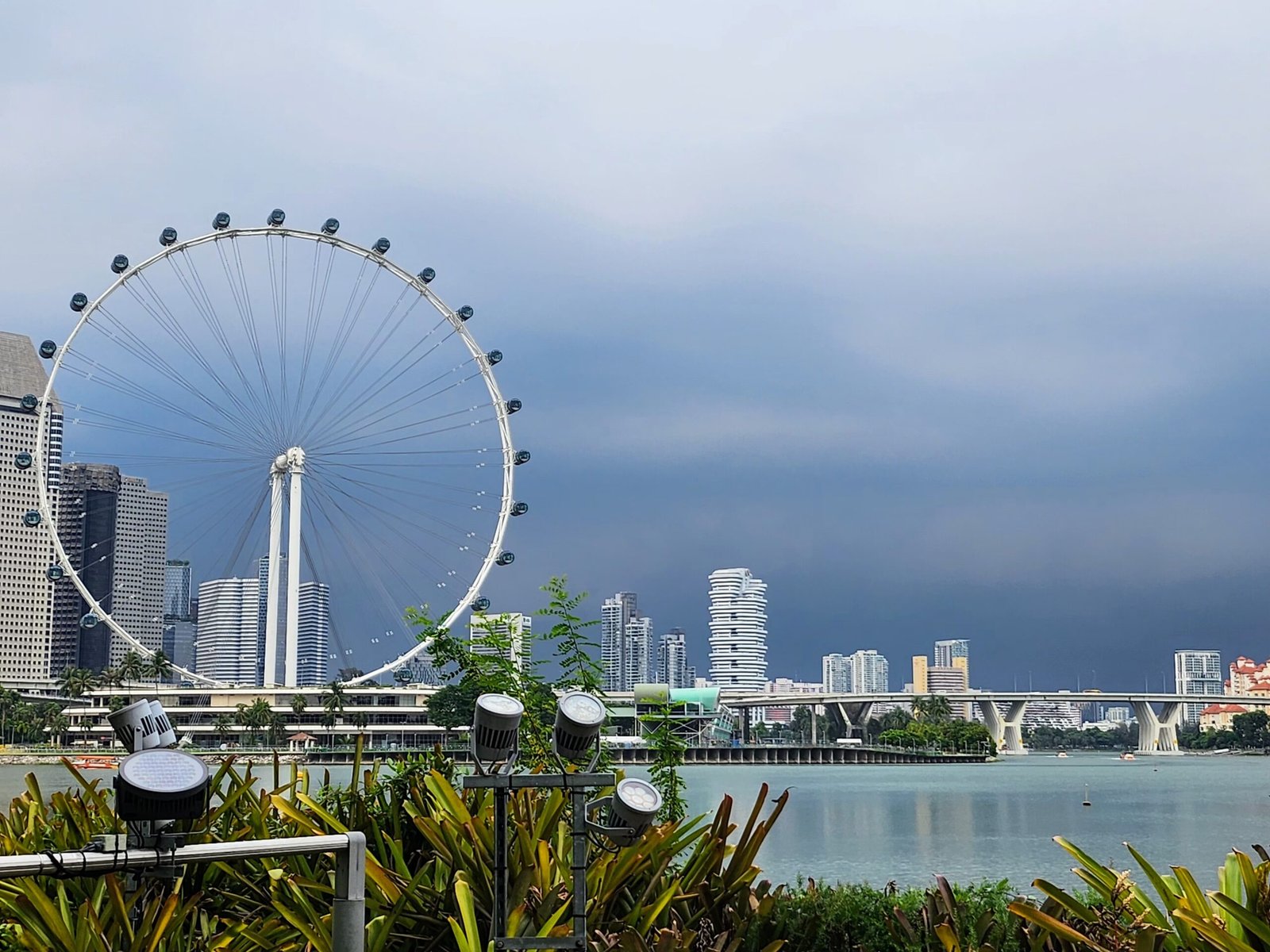 Singapore Flyer and the Marina Bay area